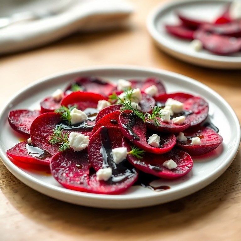 Geroosterde Bietencarpaccio met Balsamico Glaze
