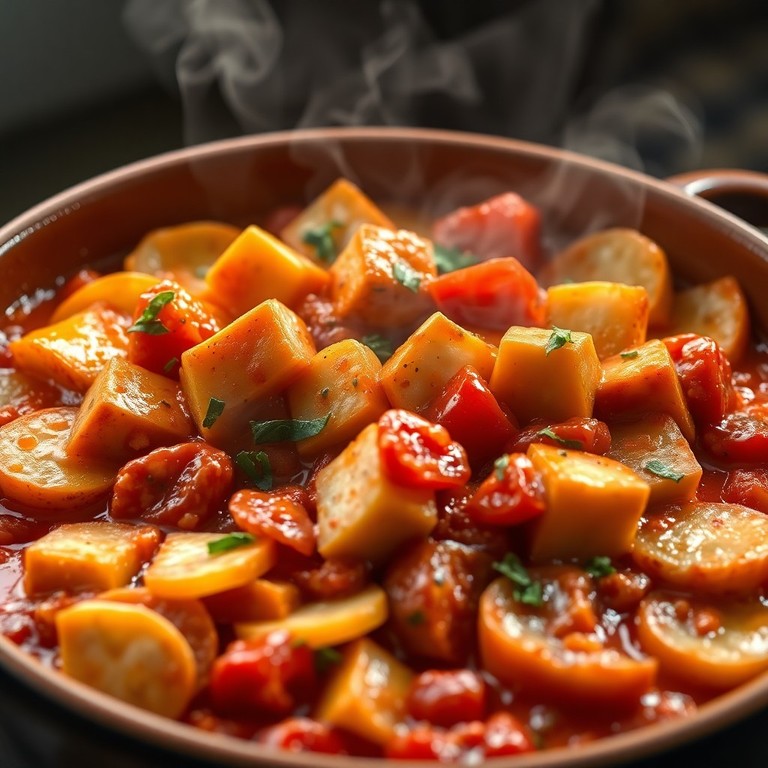 Gratin de Pommes de Terre et Tofu à la Sauce Tomate