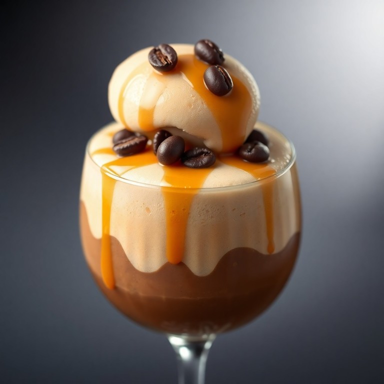 Helado de Café con Espuma de Caramelo Salado