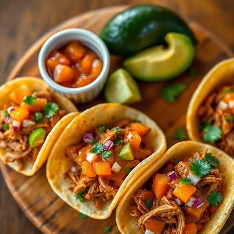 Mini Tacos de Pato con Salsa de Naranja