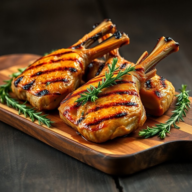 Lapin à la Moutarde et aux Herbes, Grillé