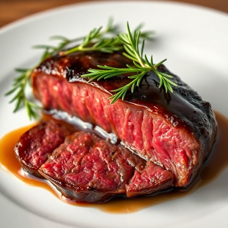 Rib Eye a la Plancha con Glaseado de Demiglas y Hierbas