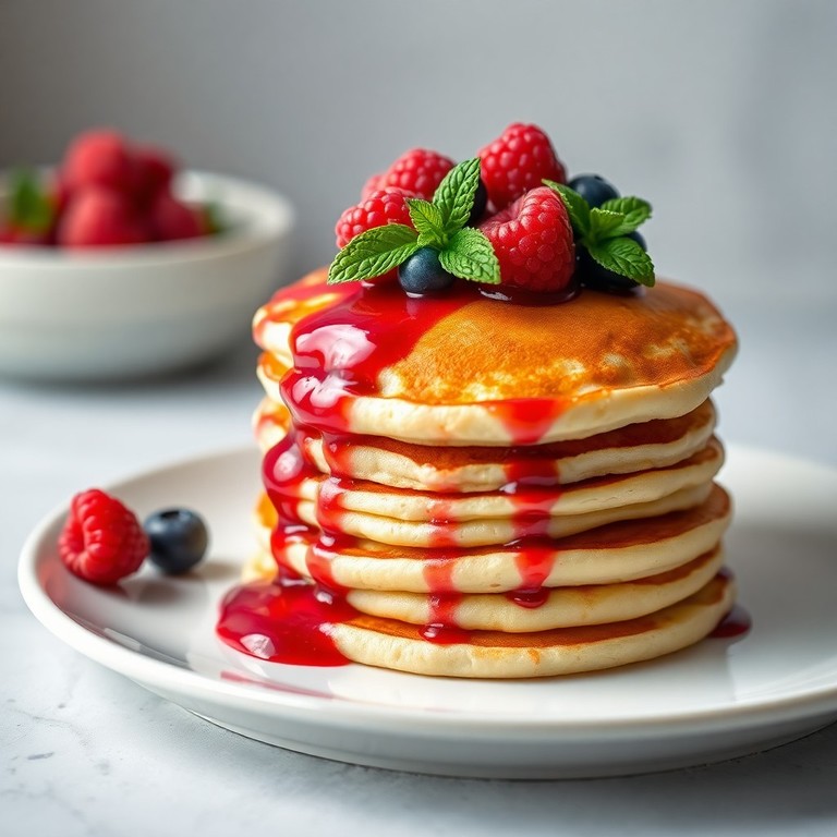 Миндальные блины с ягодным соусом