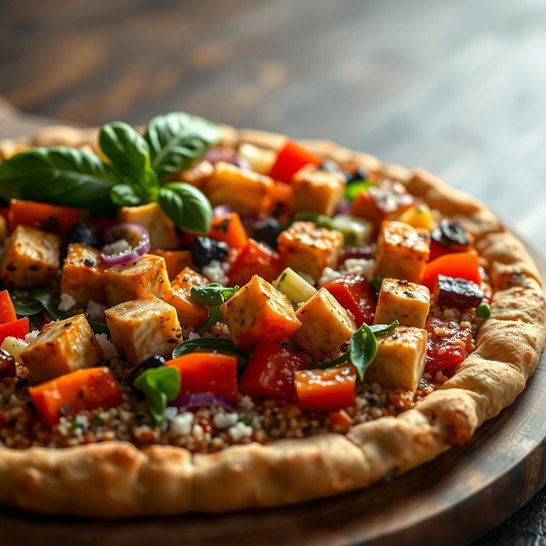 Веганская пицца с киноа и тофу