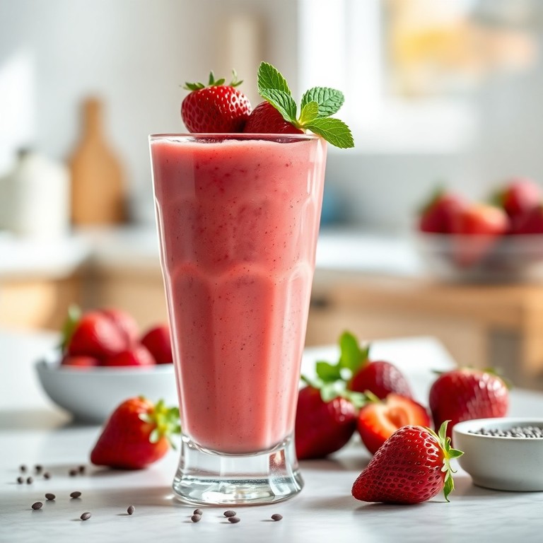 Клубничный смузи с миндальным молоком