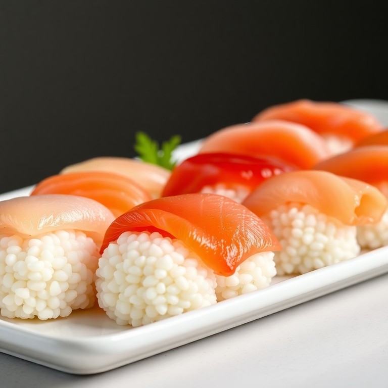 Nigiri de Pescado Variado con Arroz de Coliflor