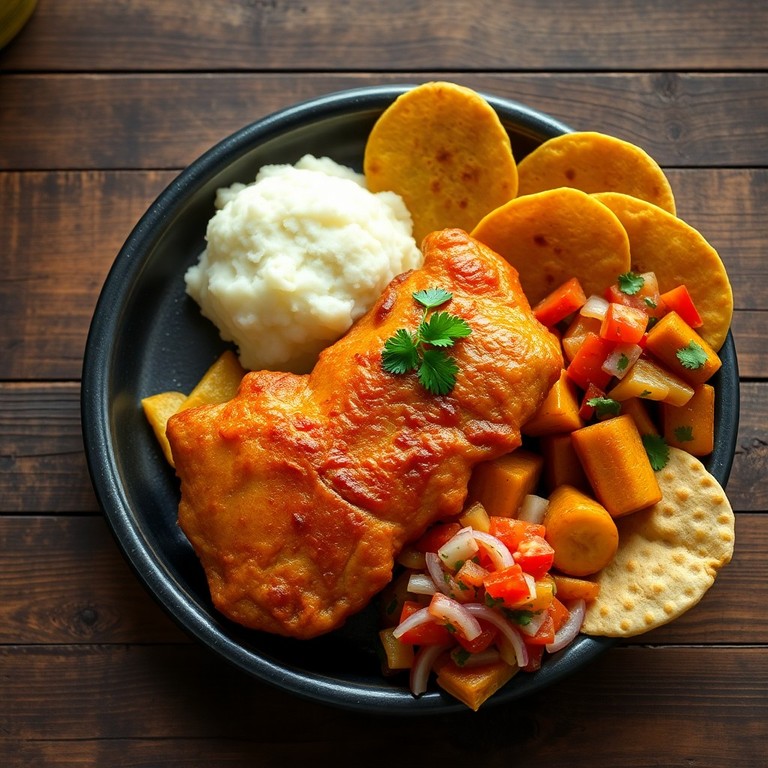 Fritada Ecuatoriana Tradicional con Acompañamientos