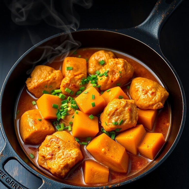 Refogado de Abóbora com Frango ao Estilo Caipira (Para 2 Pessoas)