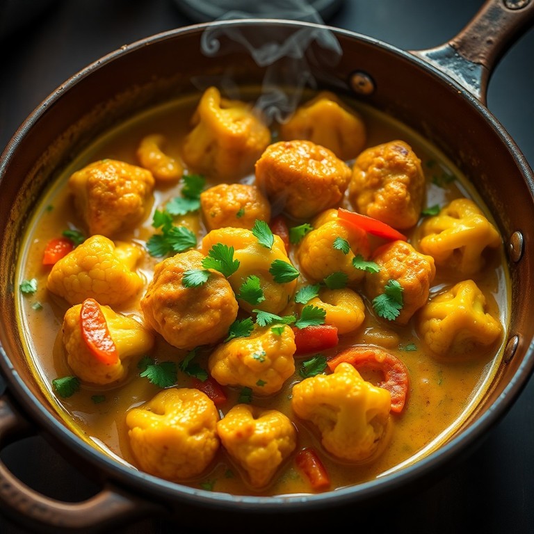 Frango ao Curry com Couve-Flor na Panela Única para 2 Pessoas