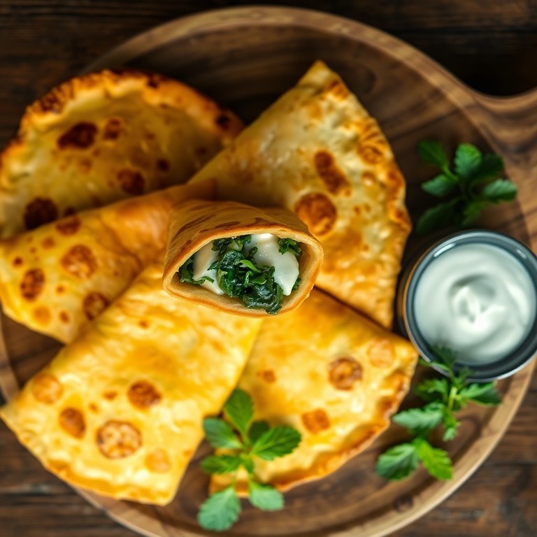 Klassische Gözleme mit Spinat und Mozzarella  (308 kcal)