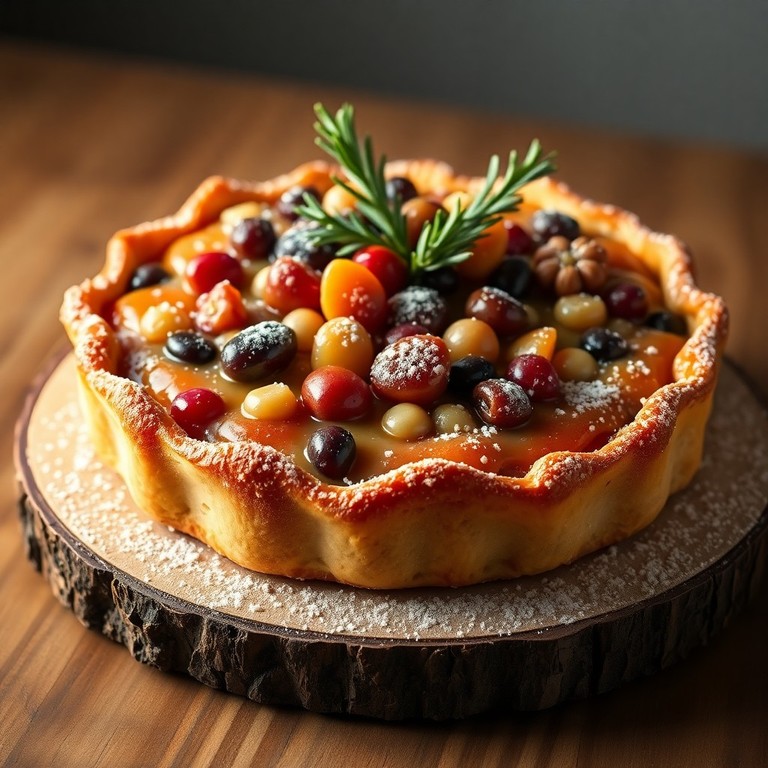 Tarta Festiva de Navidad con Dulce de Leche y Frutas Secas