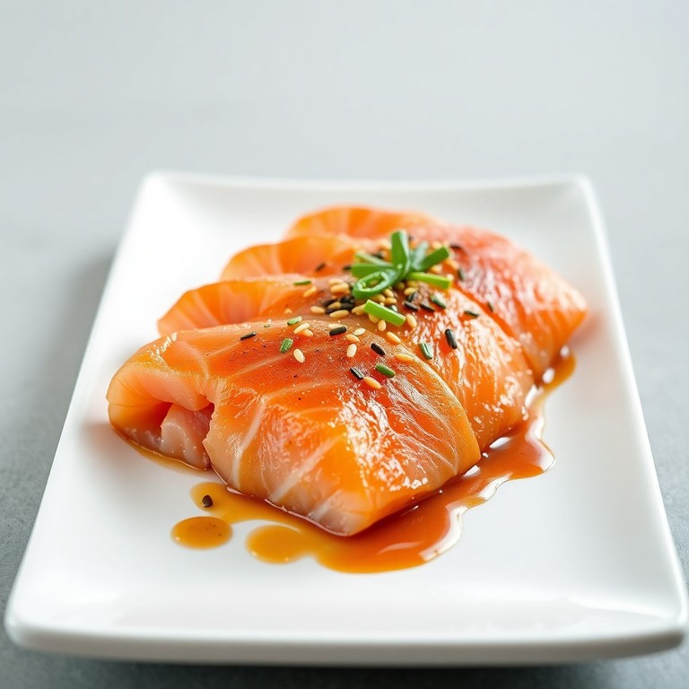 Tataki de Salmón con Soja y Jengibre