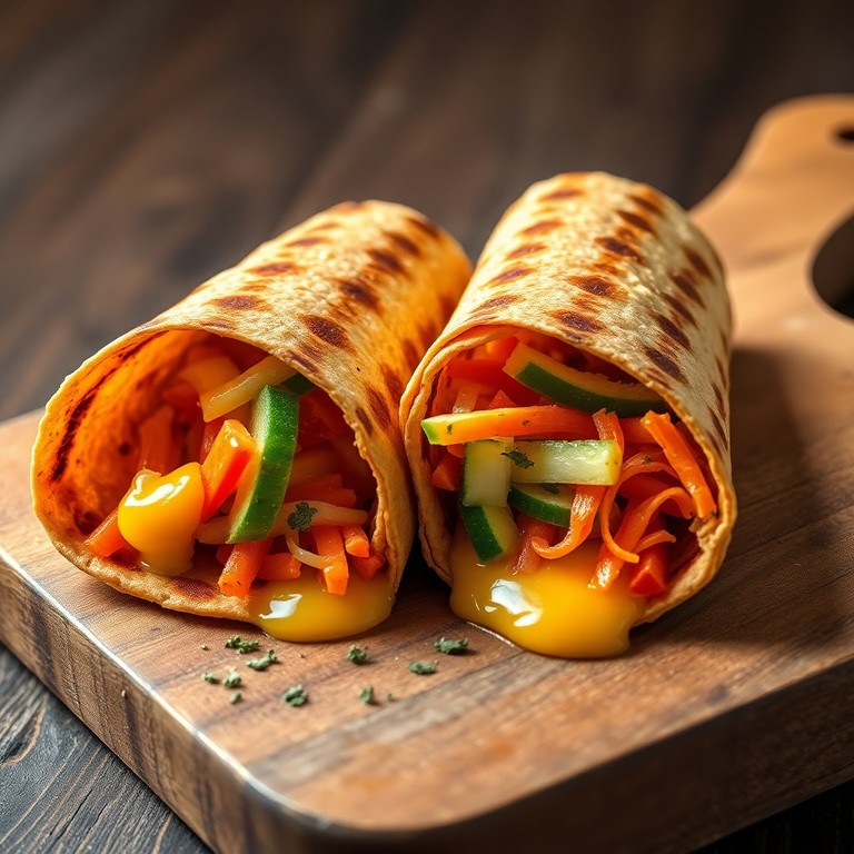 Quick Cheesy Veggie Wraps