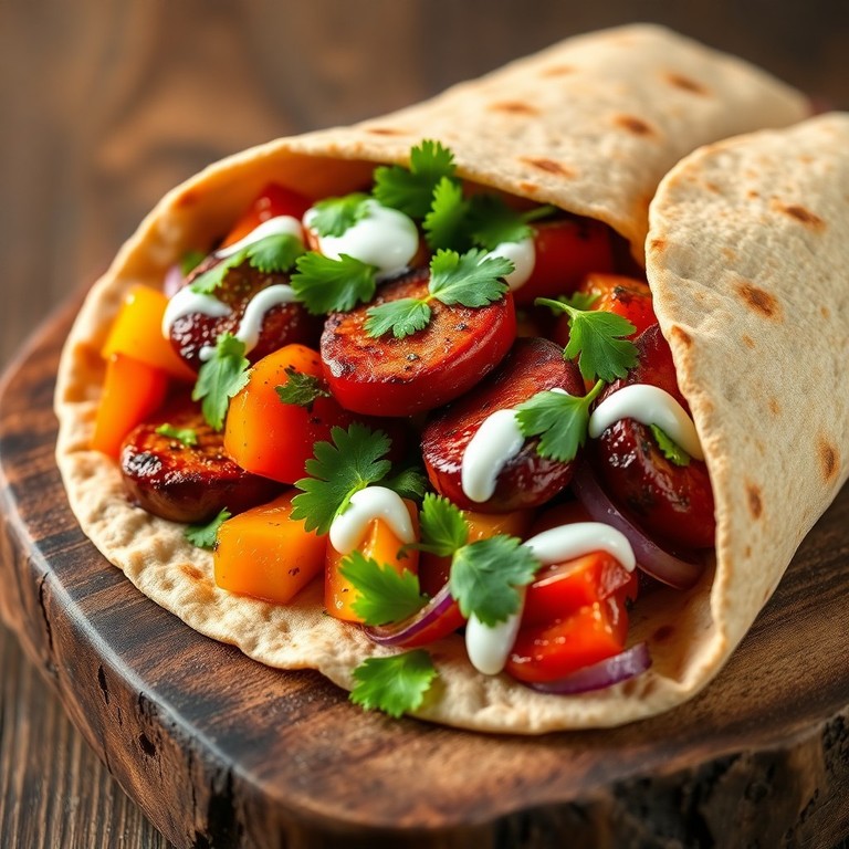 Barbecue Chorizo en Groenten Wraps