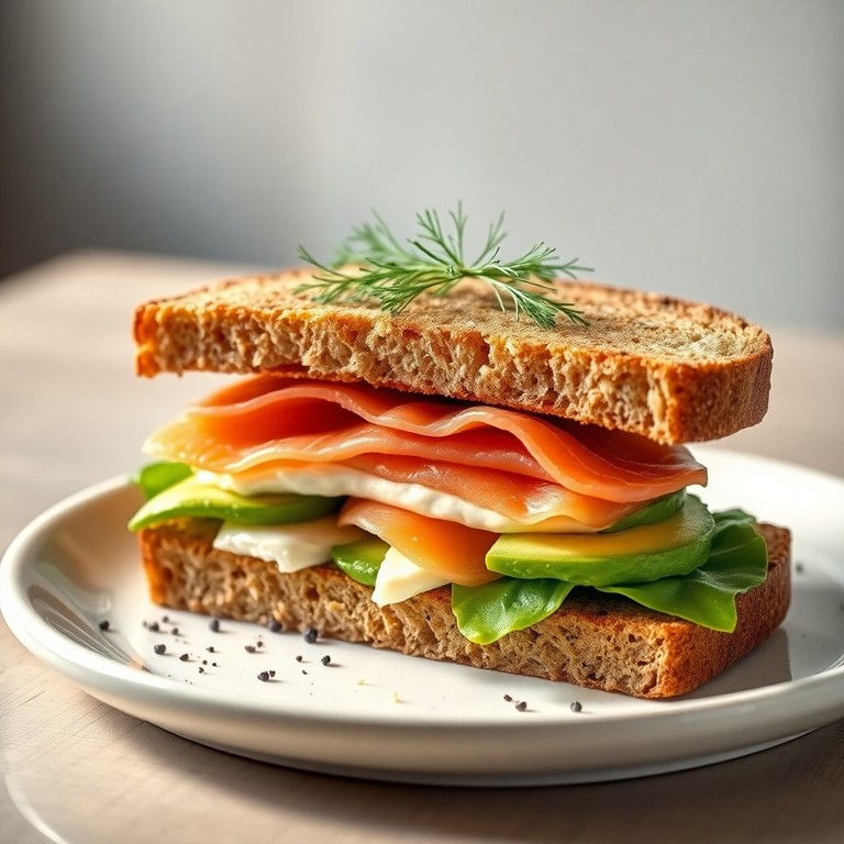 Sandwich Gourmand au Saumon Fumé et Avocat