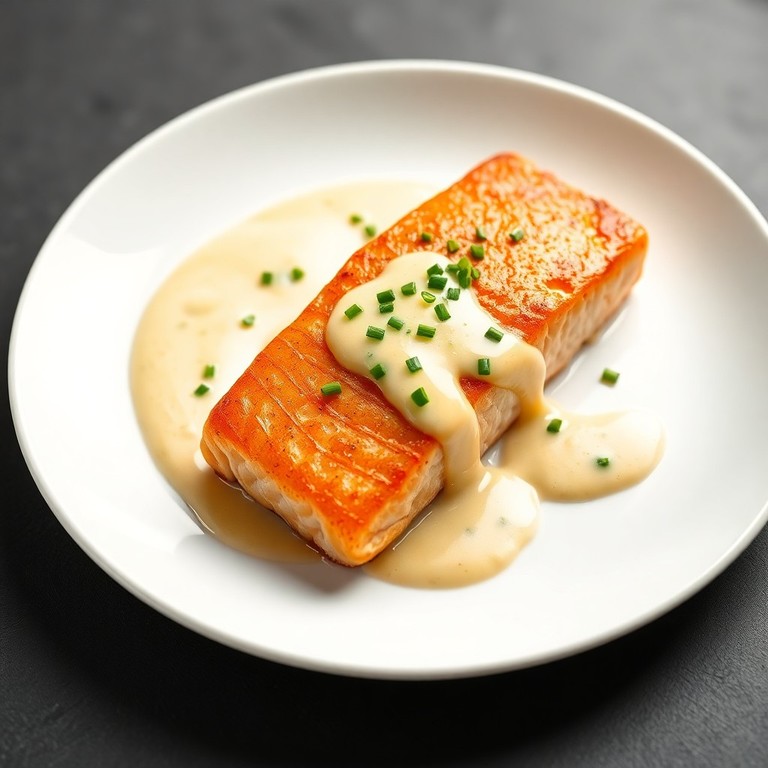 Salmón con Salsa Beurre Blanc