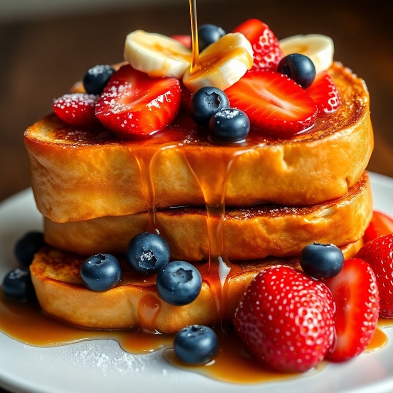 Tostadas Francesas Clásicas con Frutas Frescas y Miel