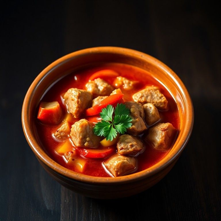 Estofado de Cerdo con Pimientos y Cebollas al Estilo Español