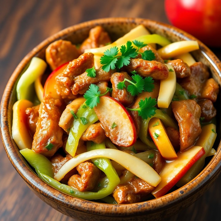 Apple Pork Cabbage Stir-Fry