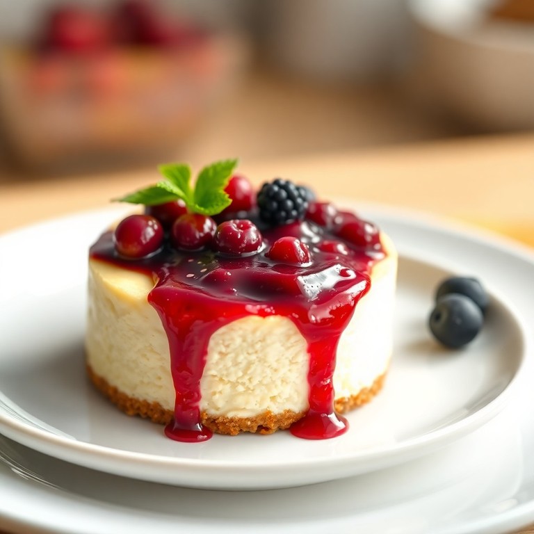 Ягодный чизкейк в микроволновке за 10 минут