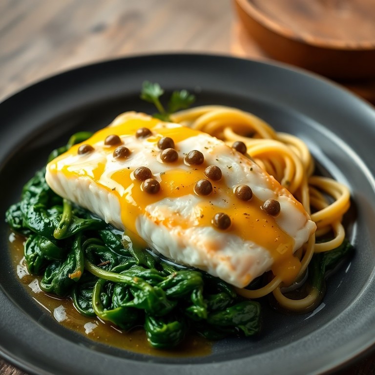 Poisson Blanc en Croûte de Citron et Câpres