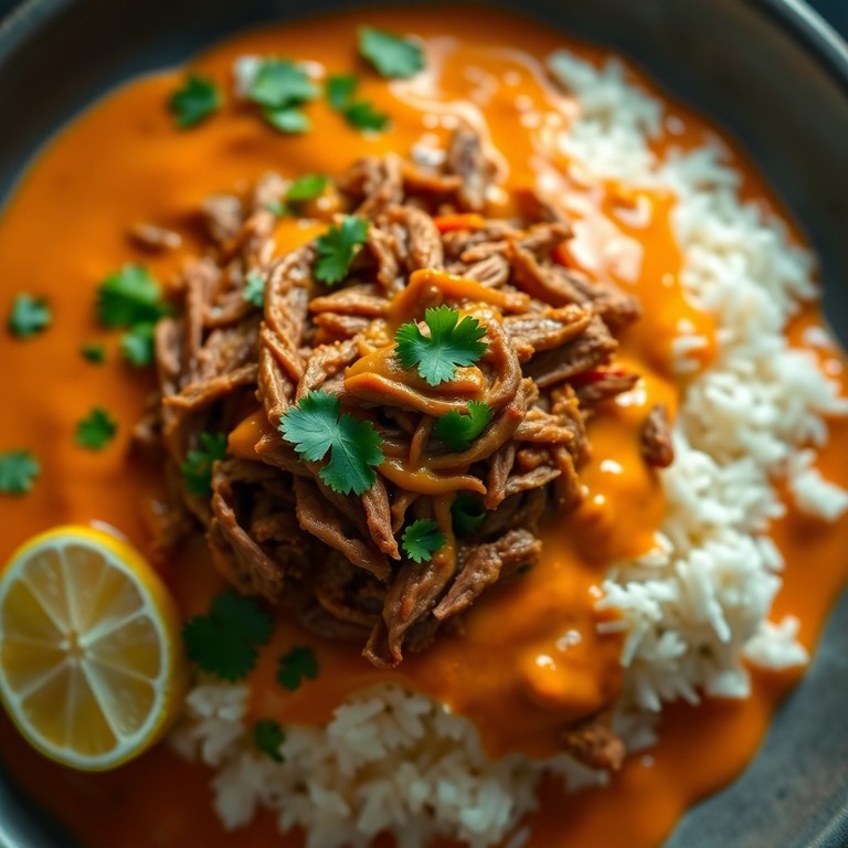 Carne Mechada en Salsa de Coco y Curry