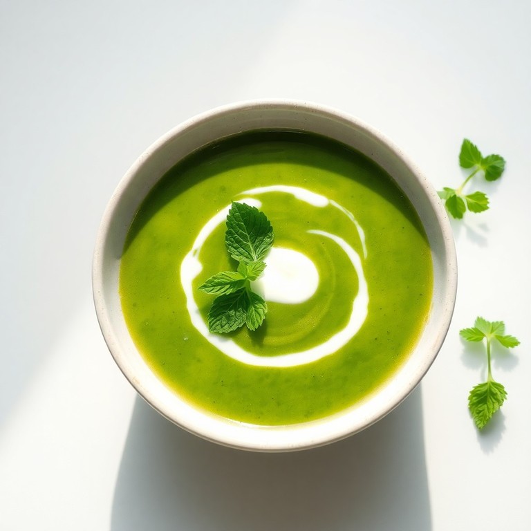 Sopa Fría de Berros y Pepino con Limón y Yogur