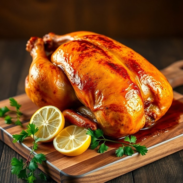 Poulet Entier Rôti à l'Air Fryer au Beurre Demi-Sel