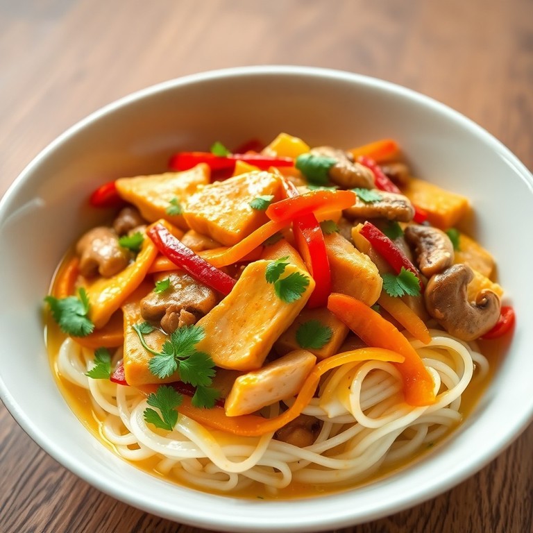 Salteado de Pechuga de Pollo con Verduras y Salsa Curry