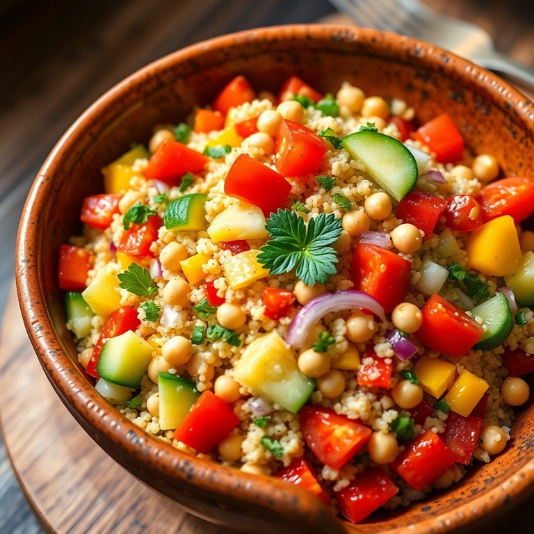 Quinoa-Gemüse-Salat mit Kichererbsen