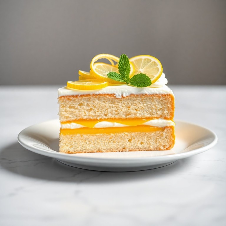 Torta Genoise de Limão Siciliano com Creme de Mascarpone