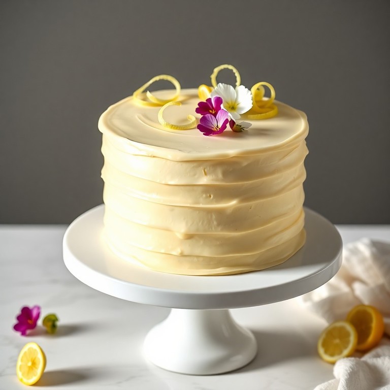 Bolo Gênes com Ganache de Chocolate Branco e Limão