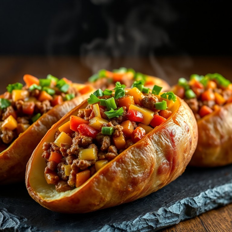 Gefüllte Kartoffeln mit Lotao Veggie Hack und Gemüse im Ninja Combi