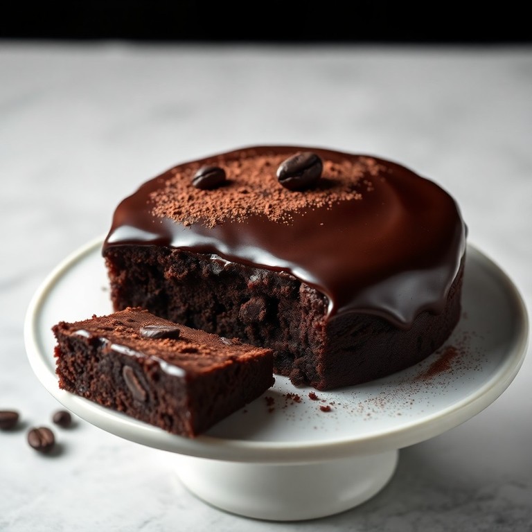 Fudgy Kaffee-Schokoladen-Brownie-Kuchen (18cm)