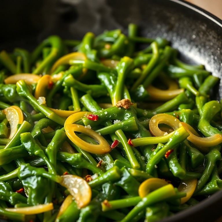 Gebratene Cima di Rapa mit Knoblauch