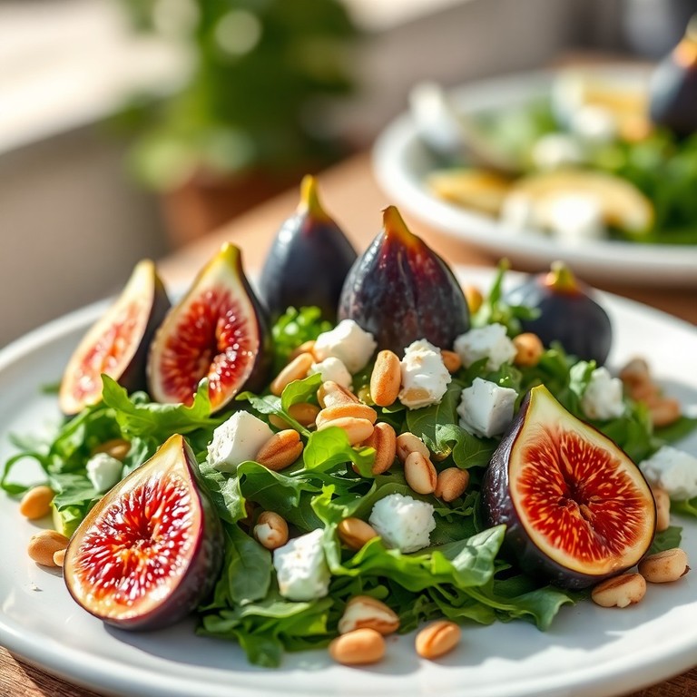 Feigen-Salat mit scharfer Limetten-Chili-Vinaigrette