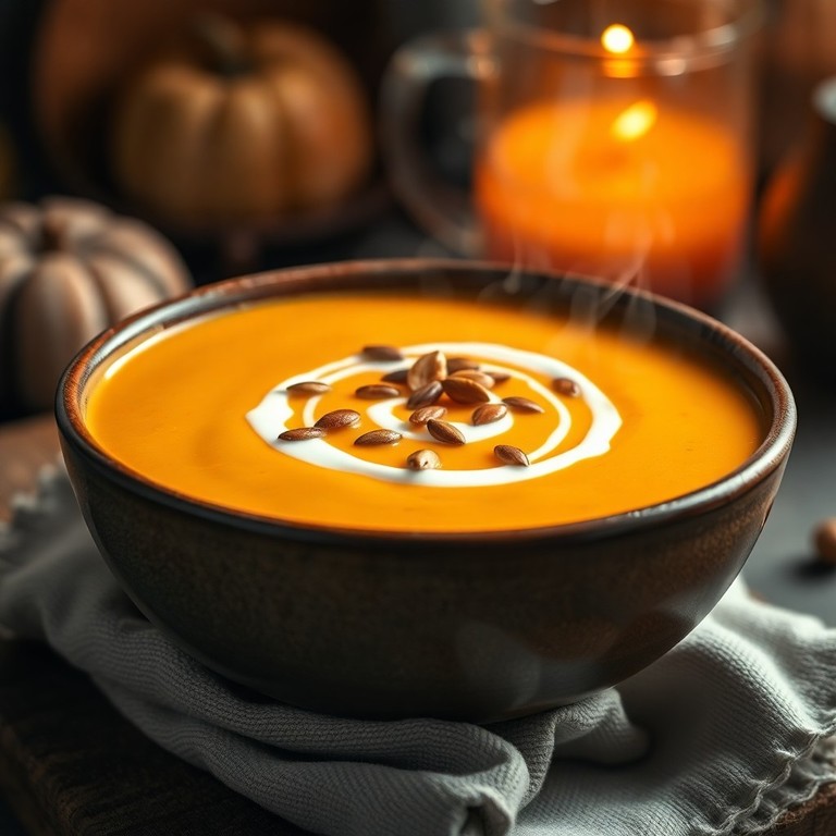 Cremige Quitten-Kürbis-Suppe mit Zimt und Muskat