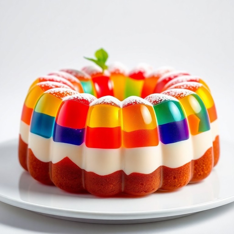 Torta Colorida de Gelatina com Leite Condensado