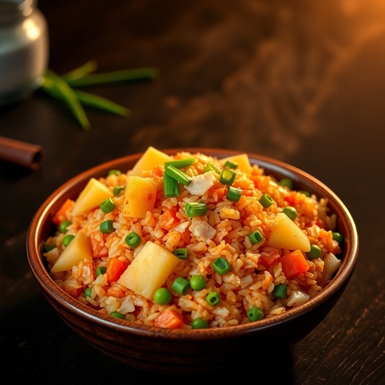 Hartige Gebakken Rijst met Tonijn en Tropische Noten