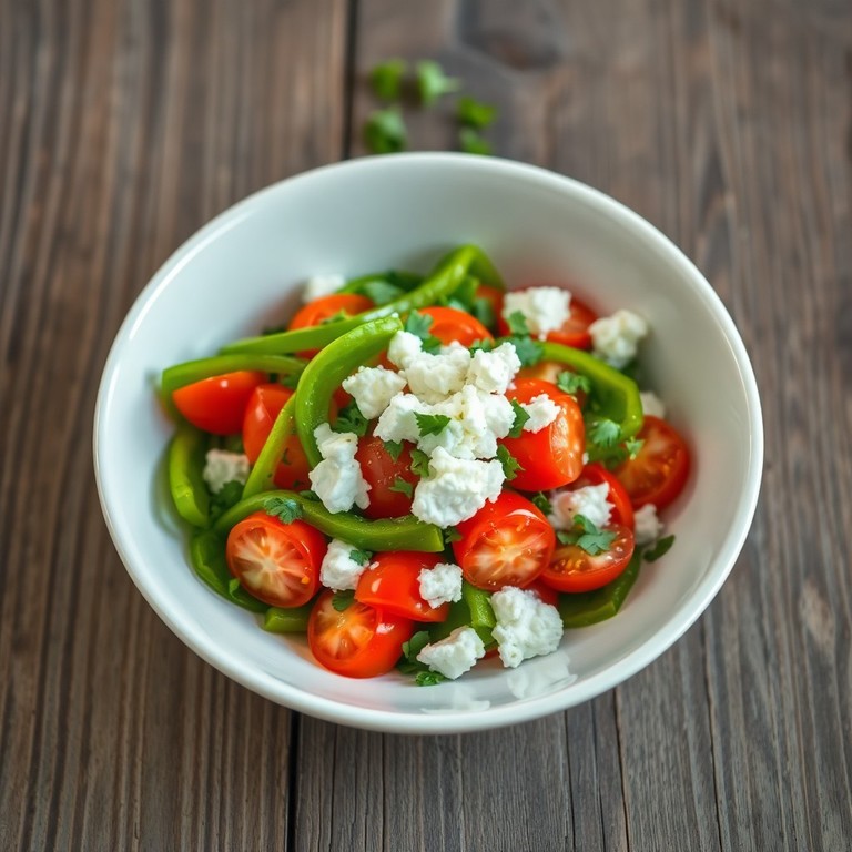 Vibrant Shopska Salad with Green Bell Peppers