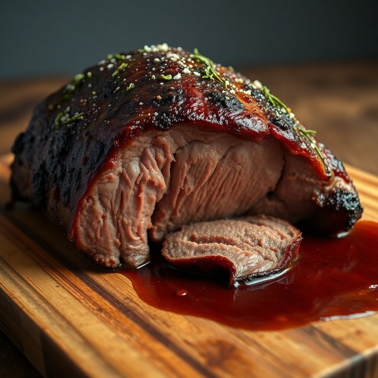 Peito Bovino Assado Lentamente com Ervas Simples