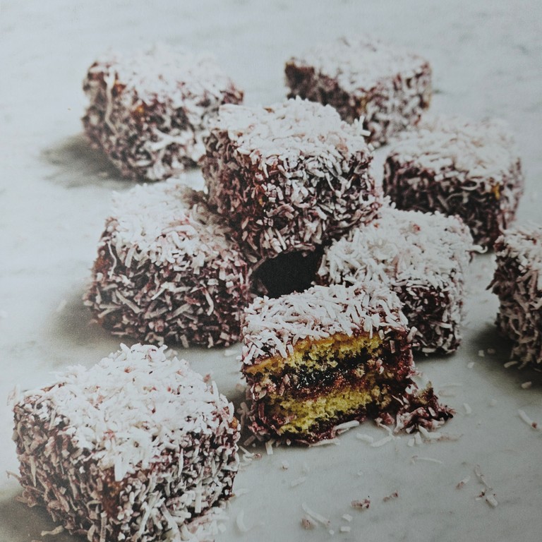BLUEBERRY PANNA COTTA LAMINGTONS