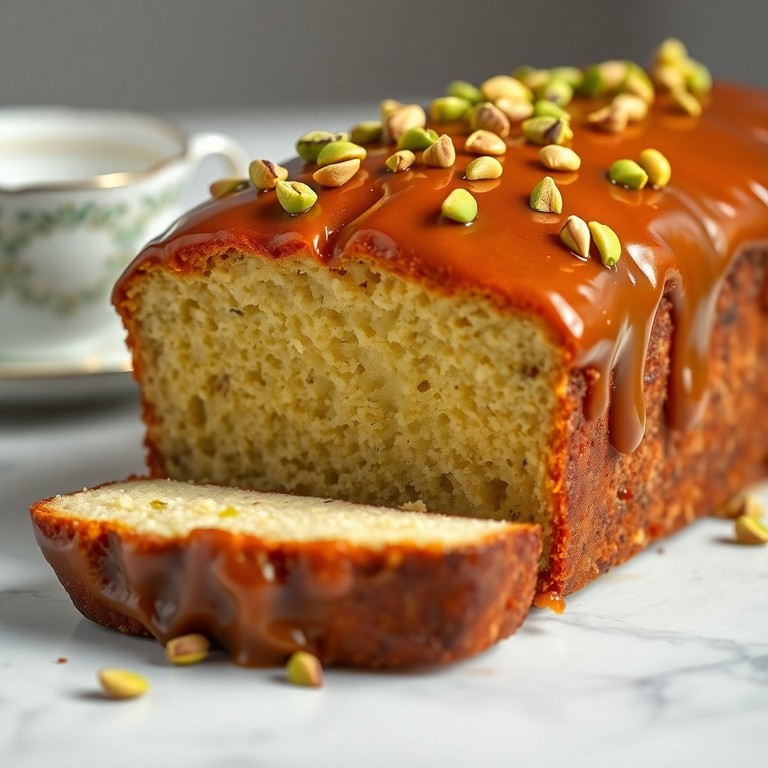 Pistache-Vanille Cake met Basterdsuiker Glazuur