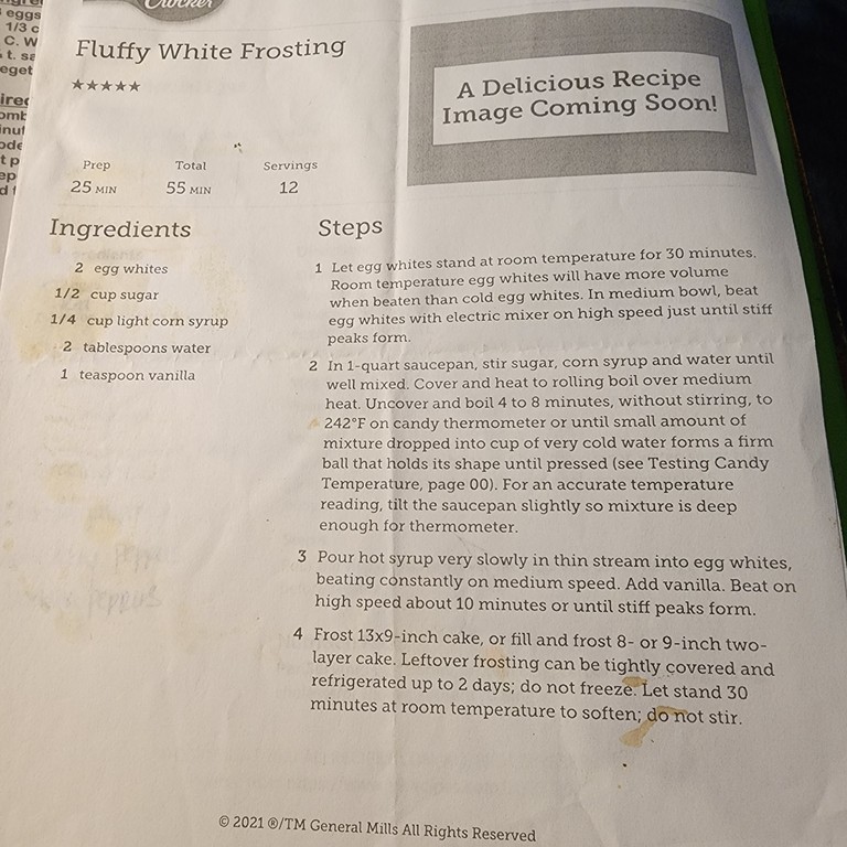 Fluffy White Frosting