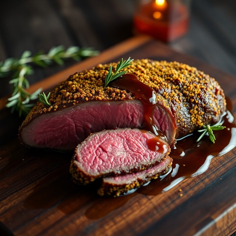 Ternera a la Mostaza y Hierbas en Sartén