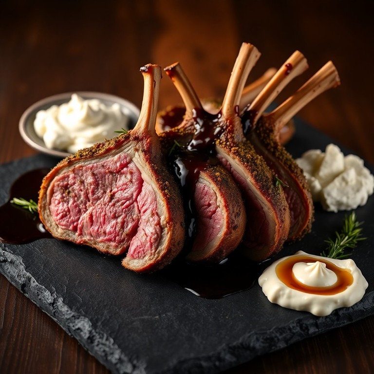 Enhanced Herb-Crusted Rack of Lamb with Balsamic Reduction