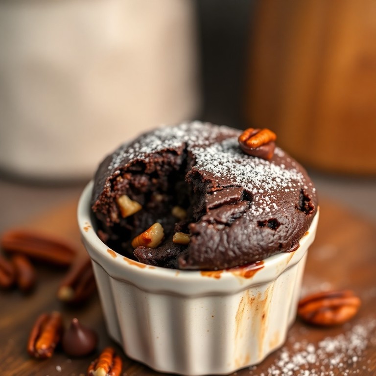 Decadent Chocolate Nut Microwave Brownies
