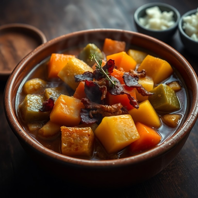 Ragoût Créole de Christophine, Lardons, Carottes et Pommes de Terre
