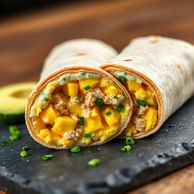 Wrap Croustillant au Thon et Œufs Brouillés Crémeux