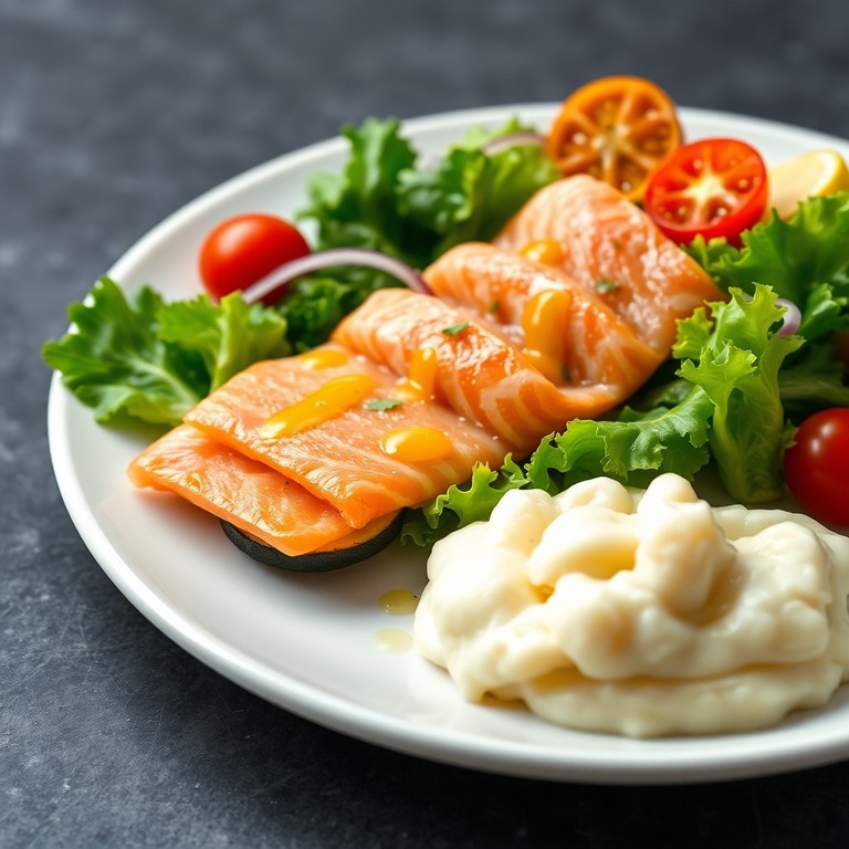 Insalata Fresca di Salmone Affumicato e Zucchine Grigliate